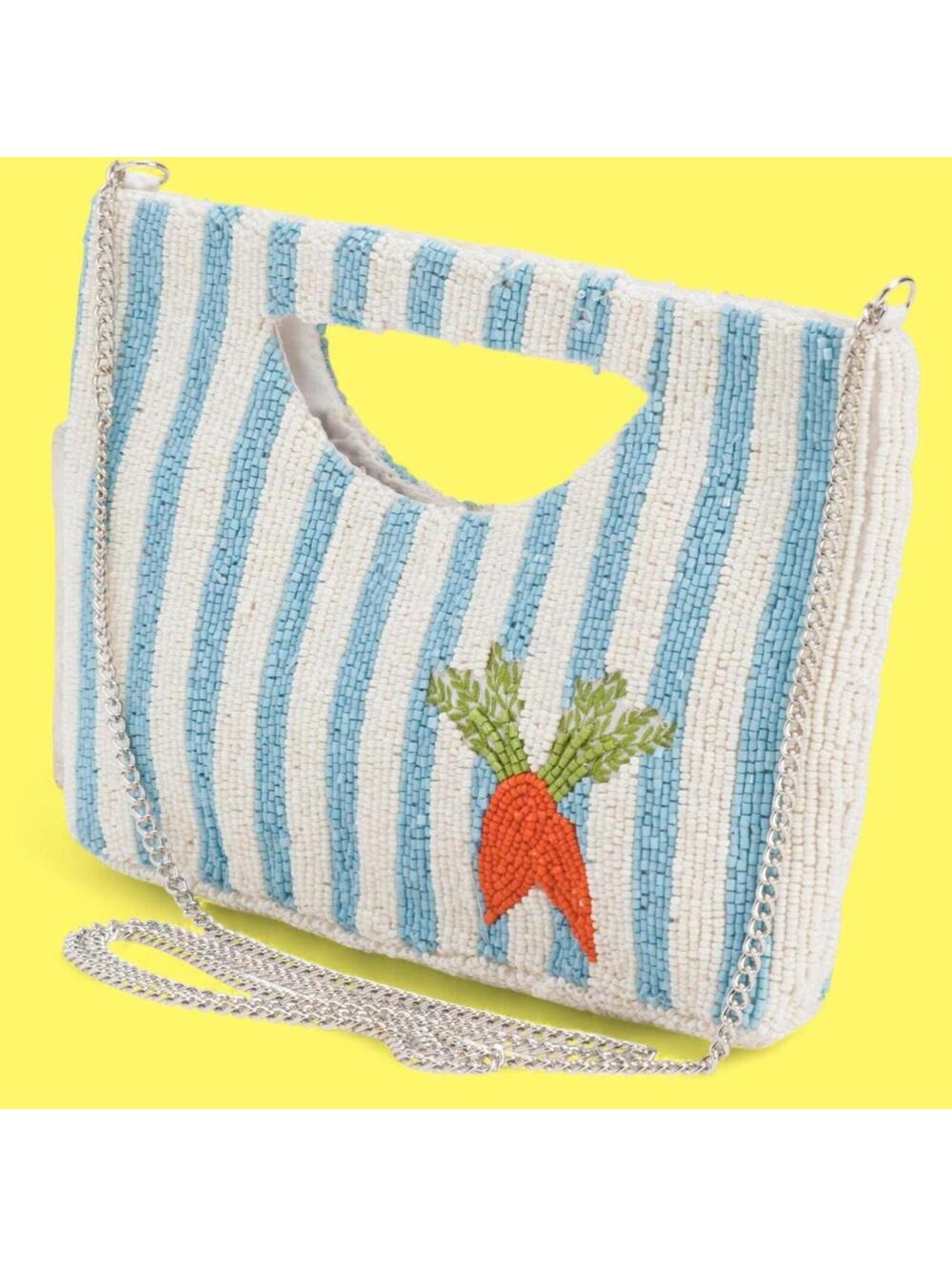 TikTok Viral Carrot Vegetable Basket Beaded Bag